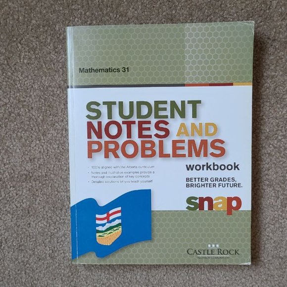 Student Notes and‎ Problems Math 31 - Castle Rock - Paperback - Picture 1 of 6